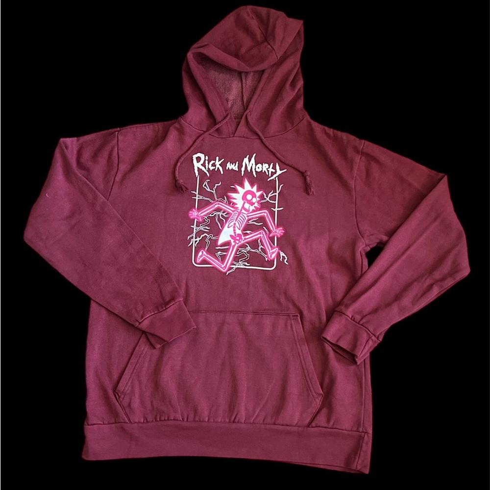 Rick and Morty Hoodie Men's Medium Pullover Hooded Sweatshirt brand‎ new no tag